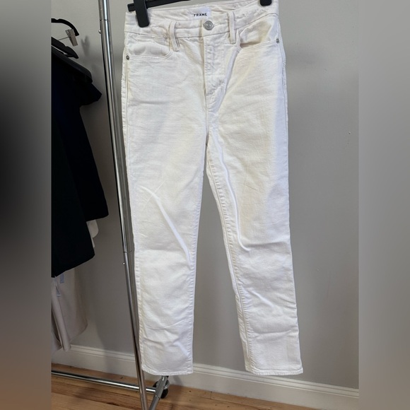 FRAME High Waist Straight Cotton Jeans in Size 26 - Picture 1 of 17